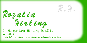 rozalia hirling business card